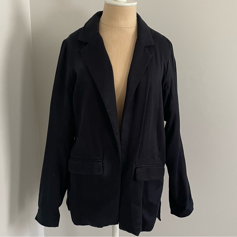 Abercrombie & Fitch Black Linen Blazer